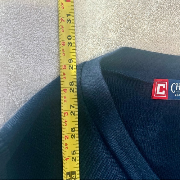 Navy Blue Chaps Button-Up Vest - Picture 7 of 8